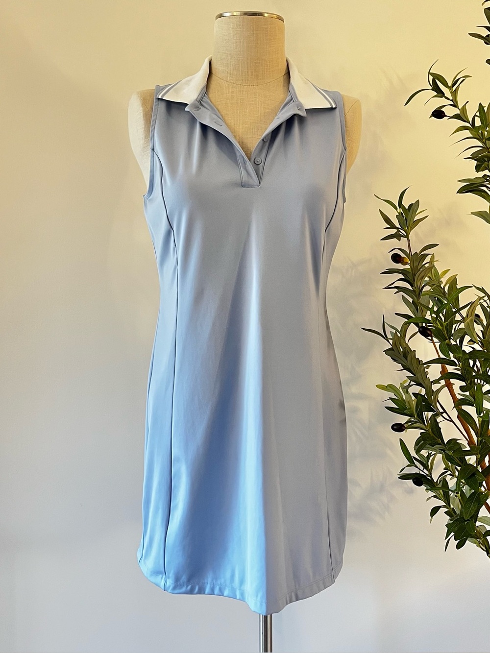 Tommy Bahama Light Blue Sleeveless Polo Slip Dress